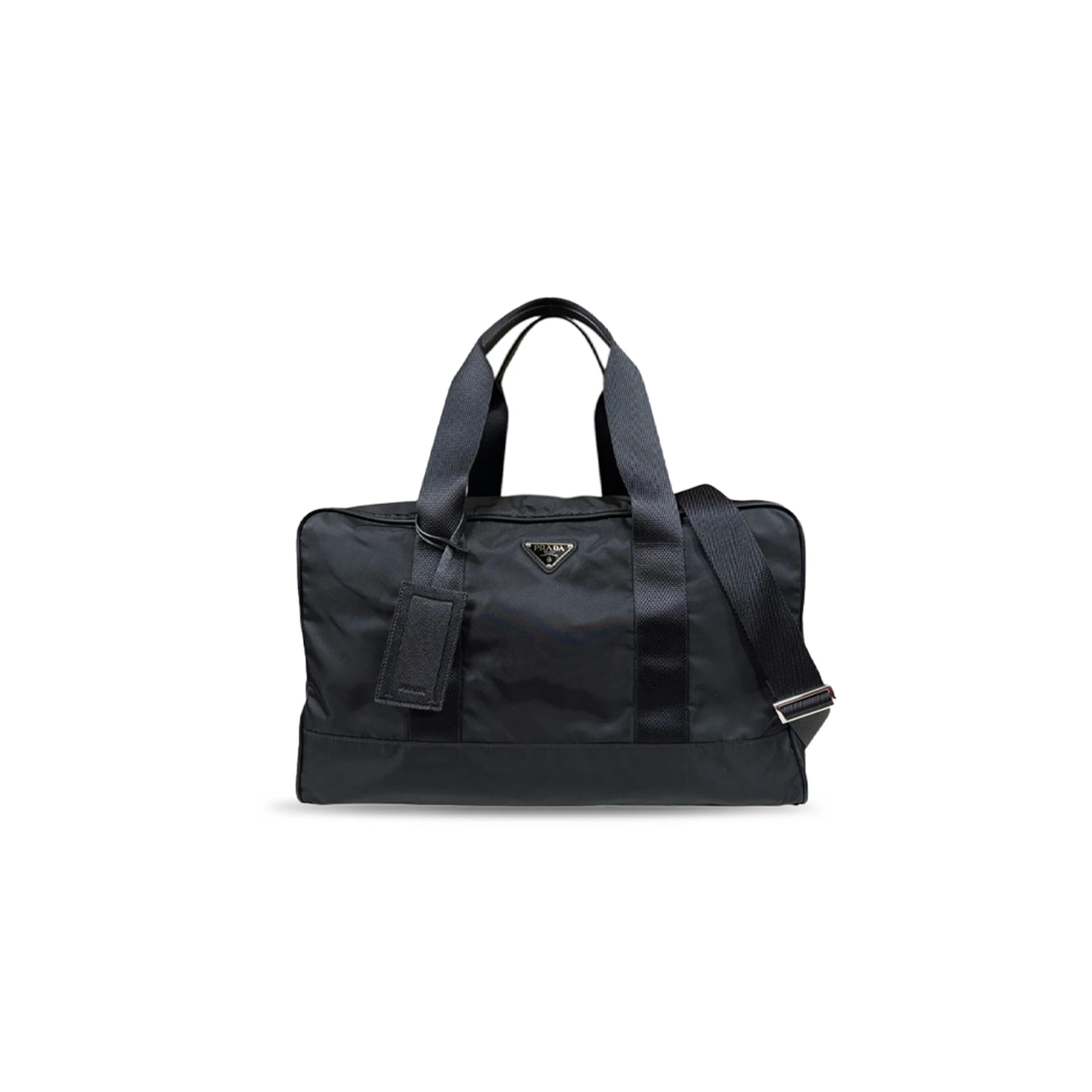 PRADA RE-NYLON BOSTON BAG BLACK UNISEX 2VC796 (44*28*23cm) 